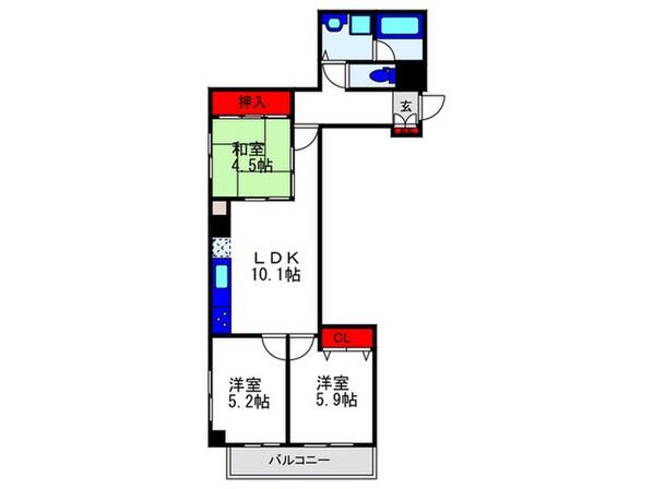 ラ・セーヌ蛍池の物件間取画像